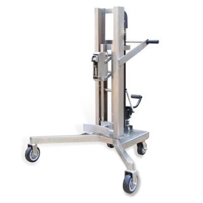 SLD-DTF450B-S型不锈钢液压称重油桶搬运车