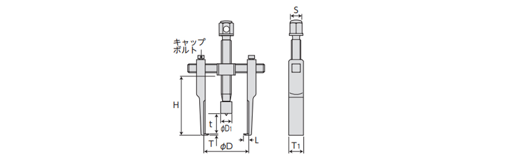 SUPER ABT型拉拔器尺寸