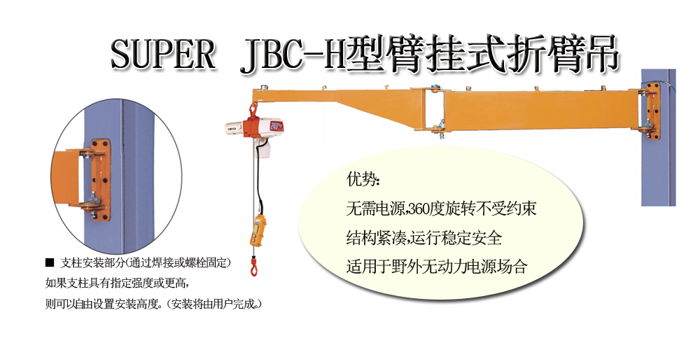 SUPER JBC-H型臂挂式折臂吊